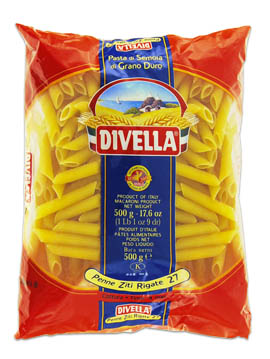 [01227] 27 Penne Ziti Rigati 500 gr. Divella