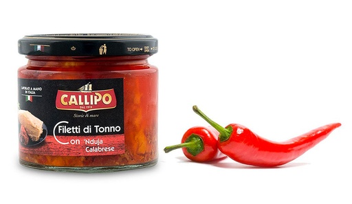 [07033] Filetti Tonno Nduja 200 gr. Callipo