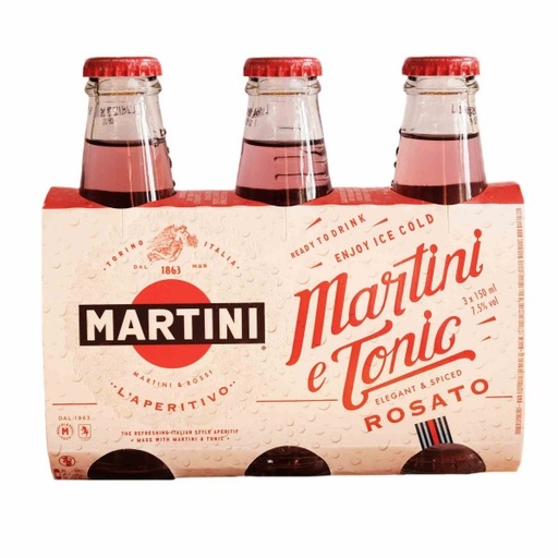 [16220] Martini & Tonic rosato 3 x 15 cl.