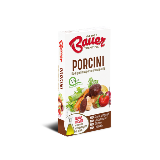 [08003] Dado per Brodo Porcini Funghi evo 60 gr. Bauer