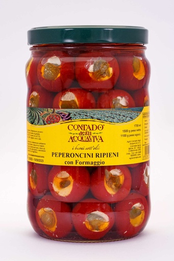 [06452] Peperoncini Ripieni c/formaggio 310 ml Contado