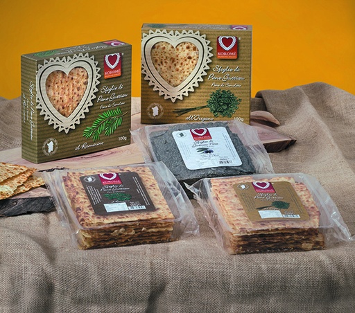 [03238] Sfoglie de Pane Guttiau Carbone Veg. ast. 100 gr Korome