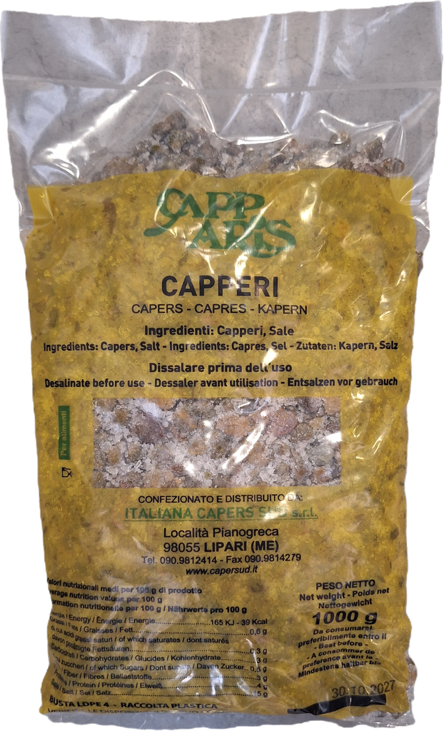 Capperi Sotto Sale 1 kg.  Cal.9     ICS