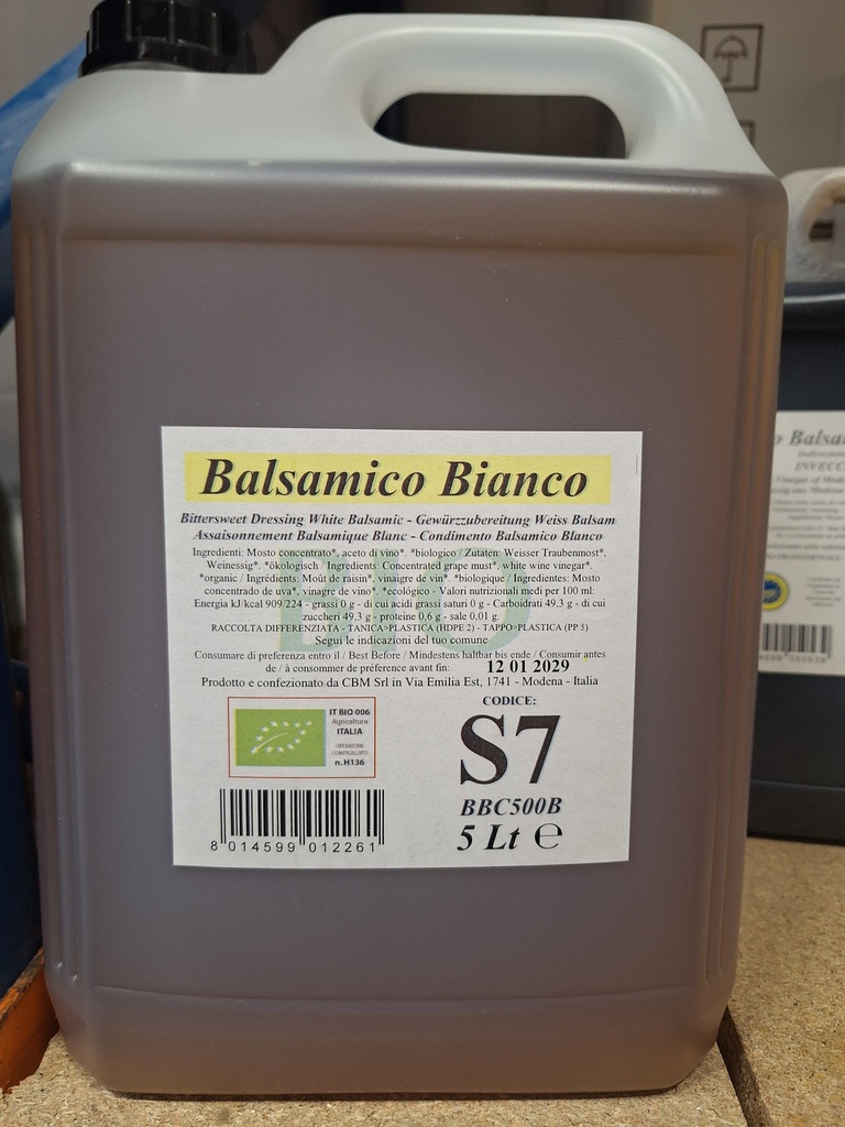 Dulcetto Balsamico Bianco Bio. 5 ltr.