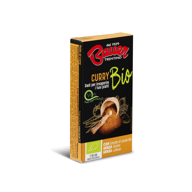 Dado Vegetale Curry ast. 60 gr.BIO  Bauer