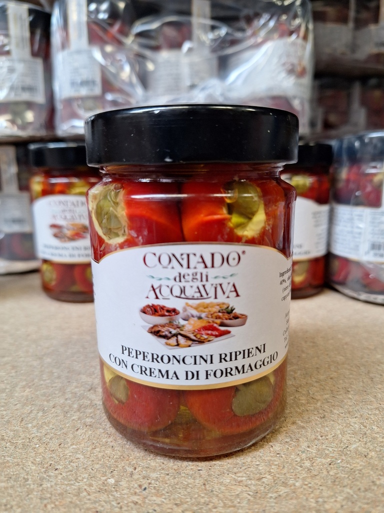 Peperoncini Ripieni c/formaggio 310 ml Contado