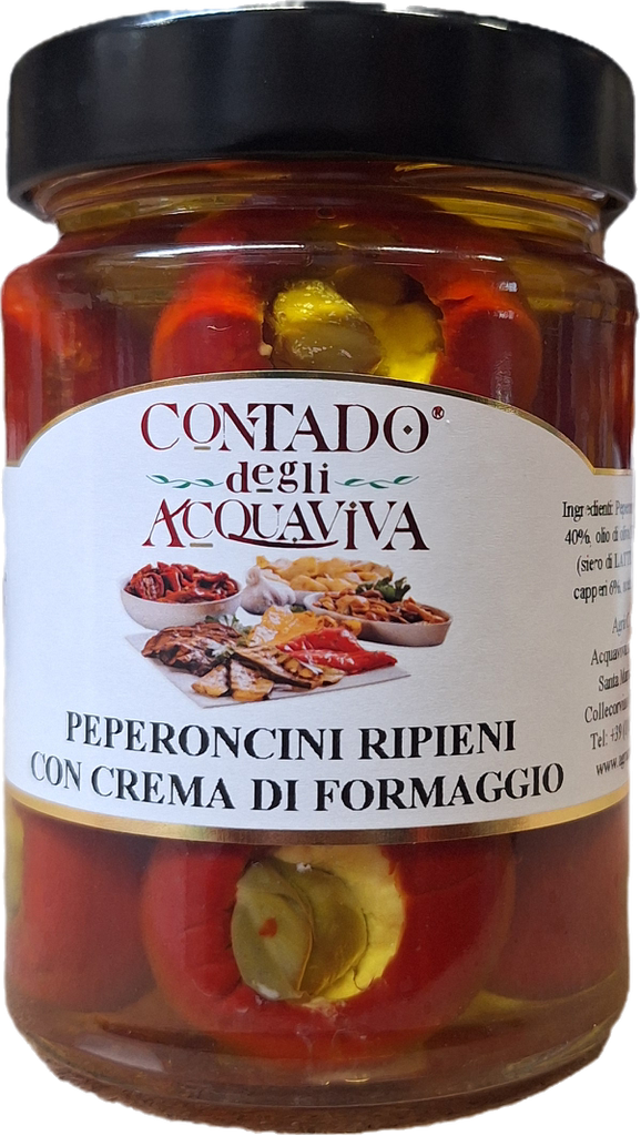 Peperoncini Ripieni formaggio 280 gr. Contado