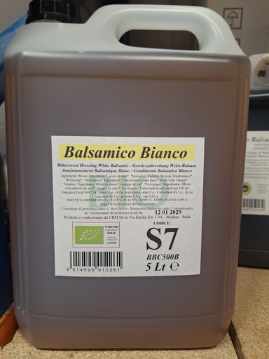 [08275_5L] Dulcetto Balsamico Bianco Bio. 5 ltr.