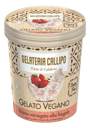 [13967] Gelato Vegani Bianco e Fragola  310 gr. Callipo