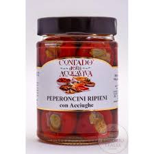 [06451] Peperoncini Ripieni Acciughe 280 gr. Contado